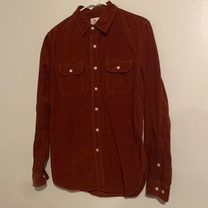 Red corduroy shirt